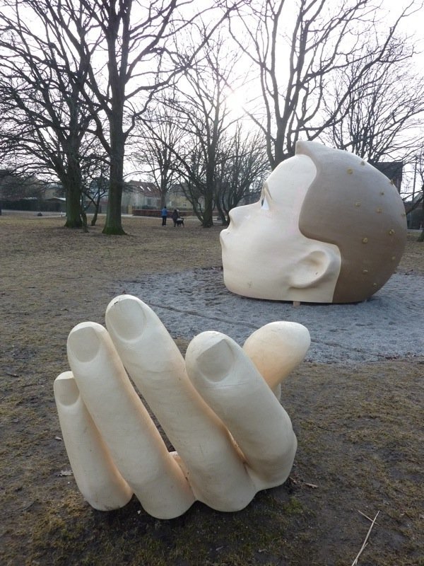 Peter Lands kunstlegeplads i Utterslev Mose. Foto: Lone Spliid.