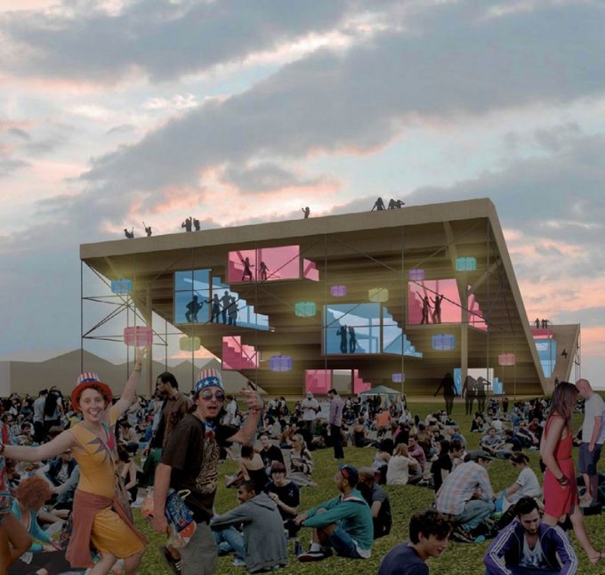 Vinderprojektet, Why Don't We Do It on The Stairs fra DAC og Roskilde Festivalens konkurrence. (Pressefoto)