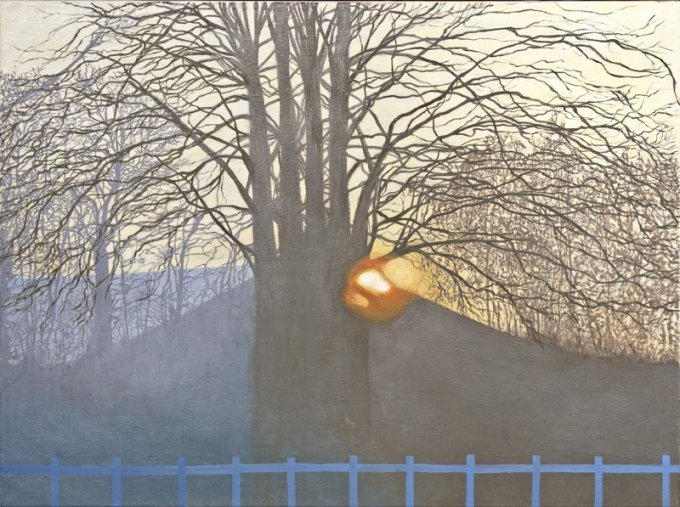 Time to dry up, 2011, olie p&aring; l&aelig;rred, 60 x 80 cm. Pressefoto.