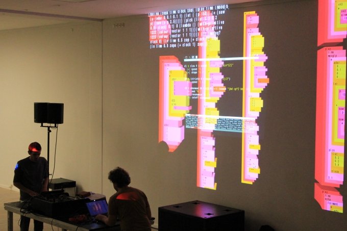 Slub under performancen i Kunsthal Aarhus. Foto: Metha Rais-Nordentoft