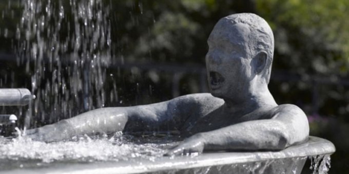 Peter Lands Scenarie i Albertslund er et stykke samtidskunst i det offentlige rum, som Statens Kunstfond har været med til at finansiere. Foto: Anders Sune Berg