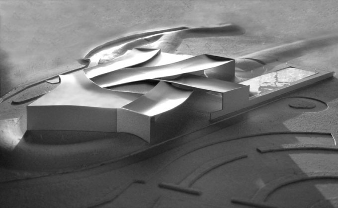 Model af Heart set fra luften, Steven Holl Architects. Pressefoto 