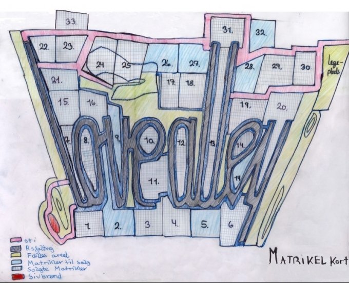 Matrikelkort over love alley. Foto. Marianne Jørgensen