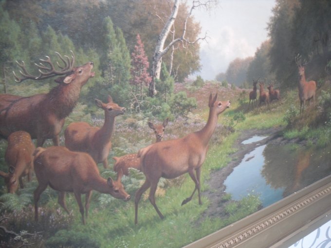 Carl B&oslash;gh:i Kronvildt i brunsttiden  1886. Foto:Ditte Ernst Bengtsen