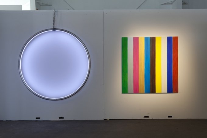 Viera Collaro: <i>White Circle</i> og <i>When the time comes I</i>. Foto: Anders Sune Berg.