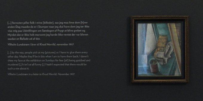 Lundströms kollage fra Efterårsudstillingen 1917, der skabte en hel del røre i andedammen. (Foto: Gl. Strand)