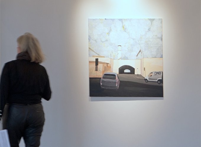 Anita Viola Nielsen: <i>Roma Termini</i>, olie og acryl på lærred, 100 x 114 cm. Foto: Jerry Jakobsfeld