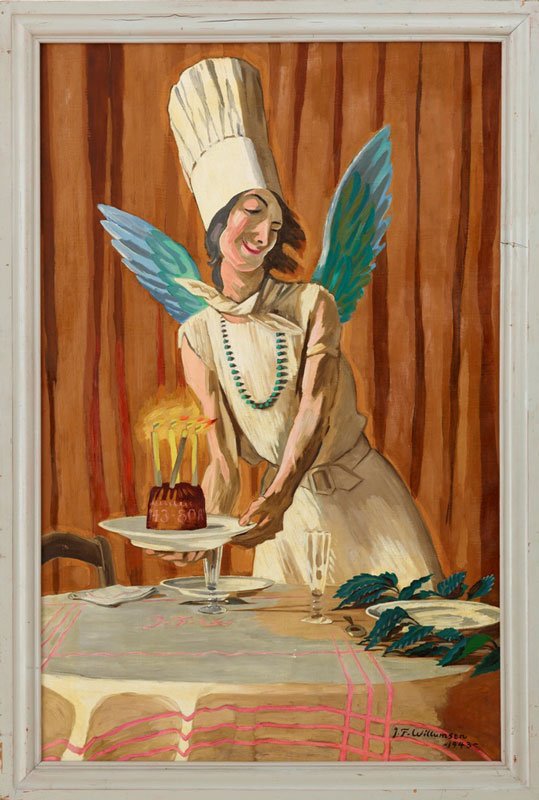 J.F. Willumsen: <i>Fødselsdagskagen. En spøg</i>, 1943. (Pressefoto)