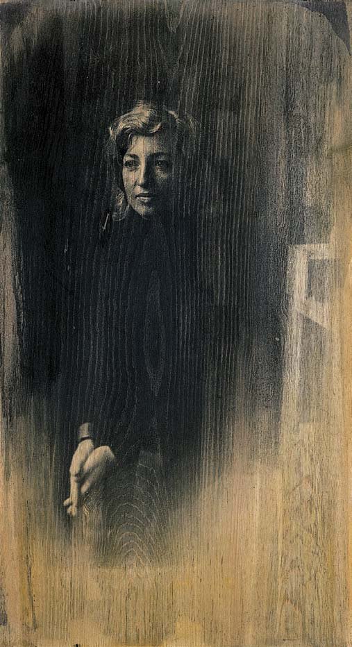 Jytte Rex <i>Den sydlige dør</i> 2006. Fotoemulsion på træ, 110x55 cm. Foto: Pressefoto