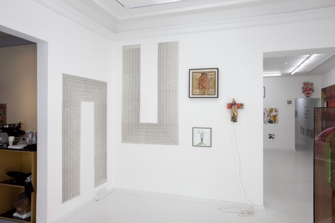 Tommy Grace. Øverste ramme, Exene. Nederste ramme, Peter Peter. Figur, Alan Vega. Foto: Erling Jeppesen