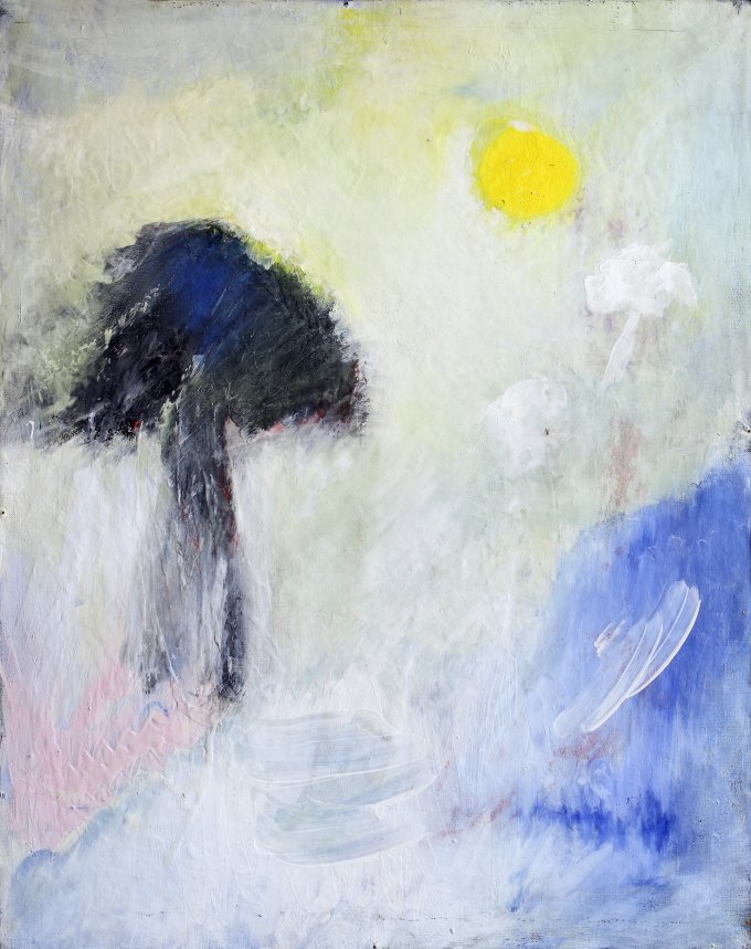 Carl Henning Pedersen: <i>Træ i diset landskab</i>, 1956. Foto: Niels Fabæk