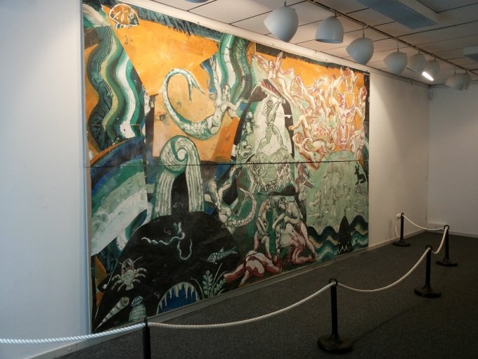 Richard Winthers billede <i>Syndfloden</i>, der kan ses på Museum Sønderjylland. Foto: Lasse Juhl Nielsen.