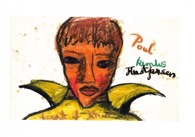 Faster Grete i Hjørring opmuntrede Knud Odde til at tegne, når han var på ferier hos hende. Her drengeportræt fra ca. 1965-67 (10-12 år). Foto: Trapholt