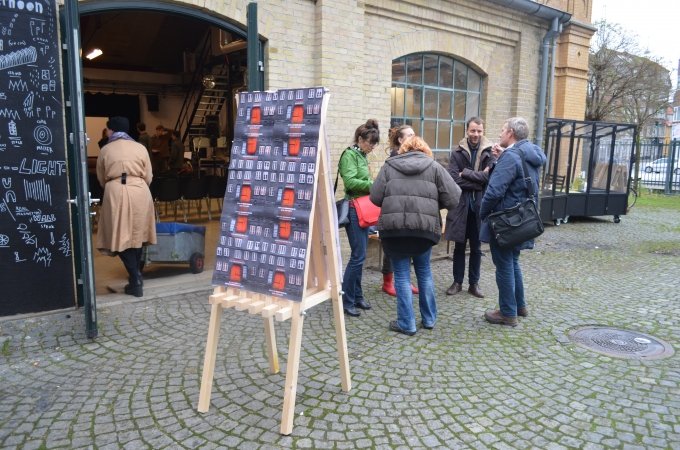 Det Jyske Kunstakademis jubilæumssymposium afholdes i det aarhusianske Ceres-bryggeris nedlagte fabriksbygninger. Foto: Mia-Louise Sellerup
