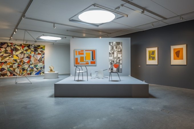 Mette Winchelmann. Udstillingsview fra <i>Tråde på tværs</i>. Foto: Anders Sune Berg