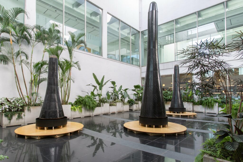 Tue Greenfort: <i>Prototaxites</i>, 2017-18. Installation view. Photo: Courtesy the Artist and Gallery Johann König