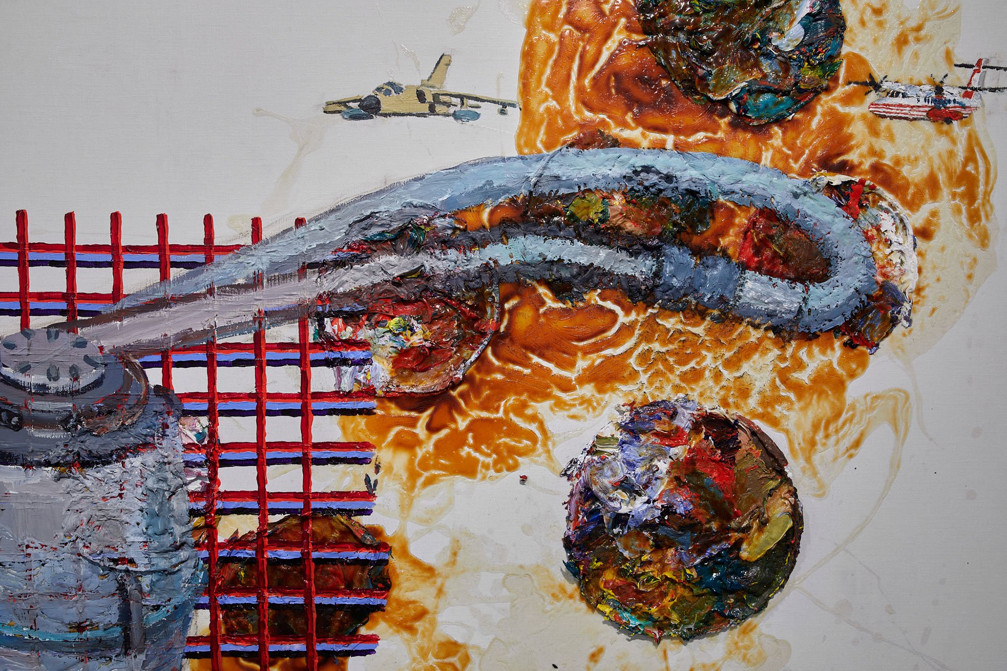 Detalje af Inge Ellegaard <i>Trilogi med støvsugere III , </i>1996-97. Foto Jenny Sundby