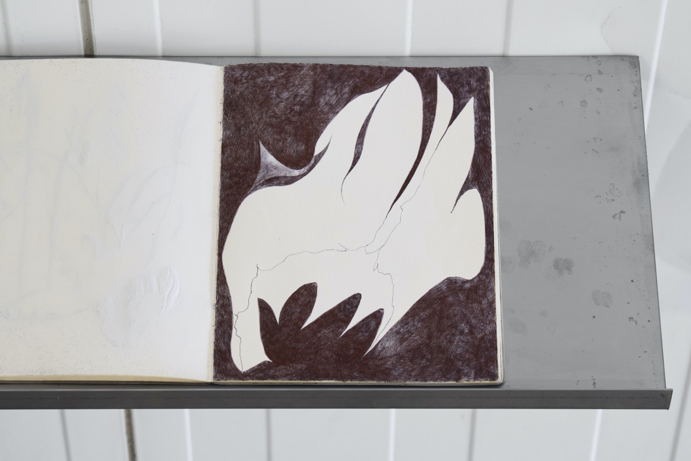 Di Lança Branco. temporary room, 2024. Kuglepen på papir. Foto: Brian Kure