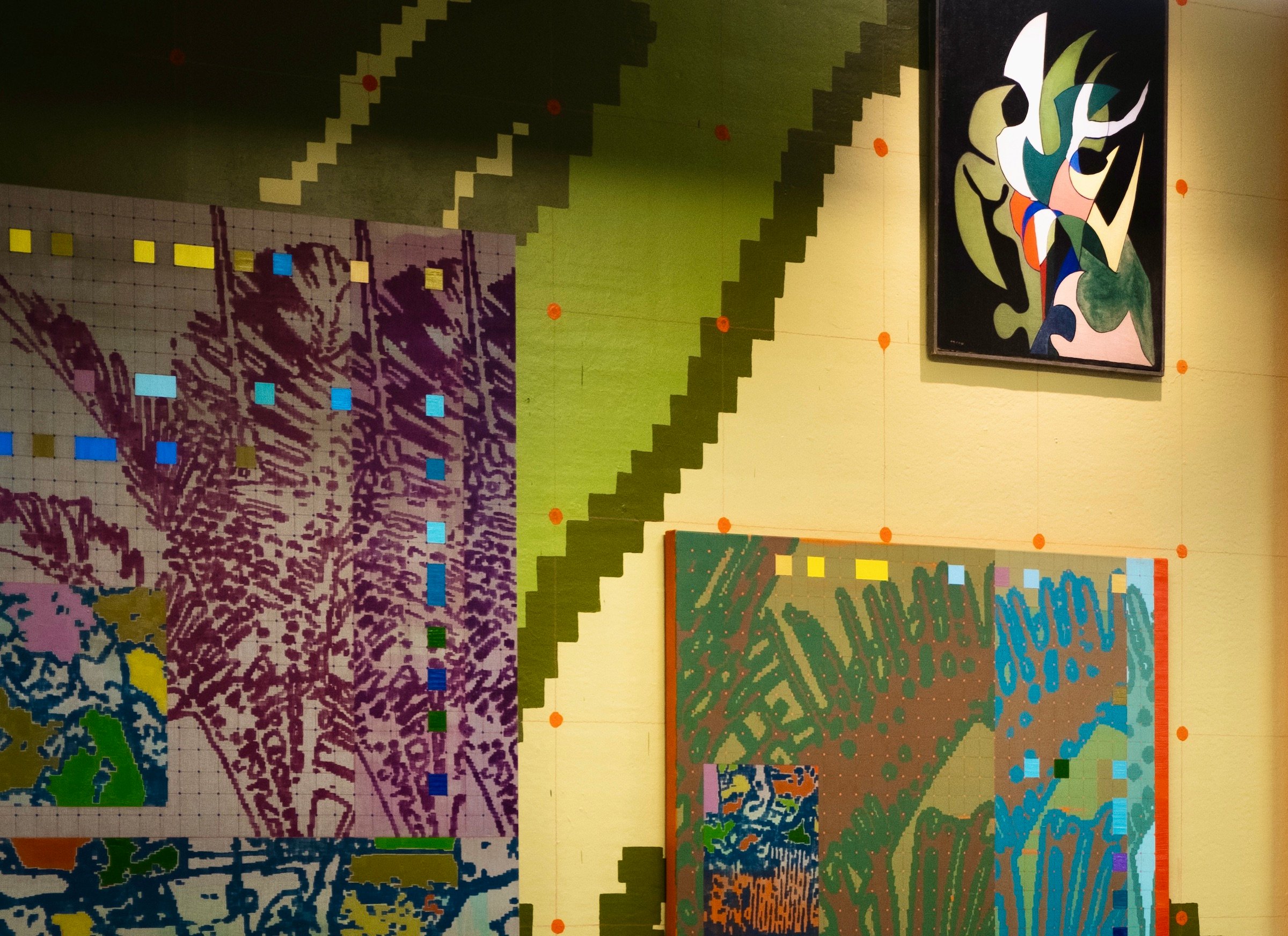 Installationsfoto med Richard Mortensen, Botanisk portræt, 1937 - foto Marcus Fay