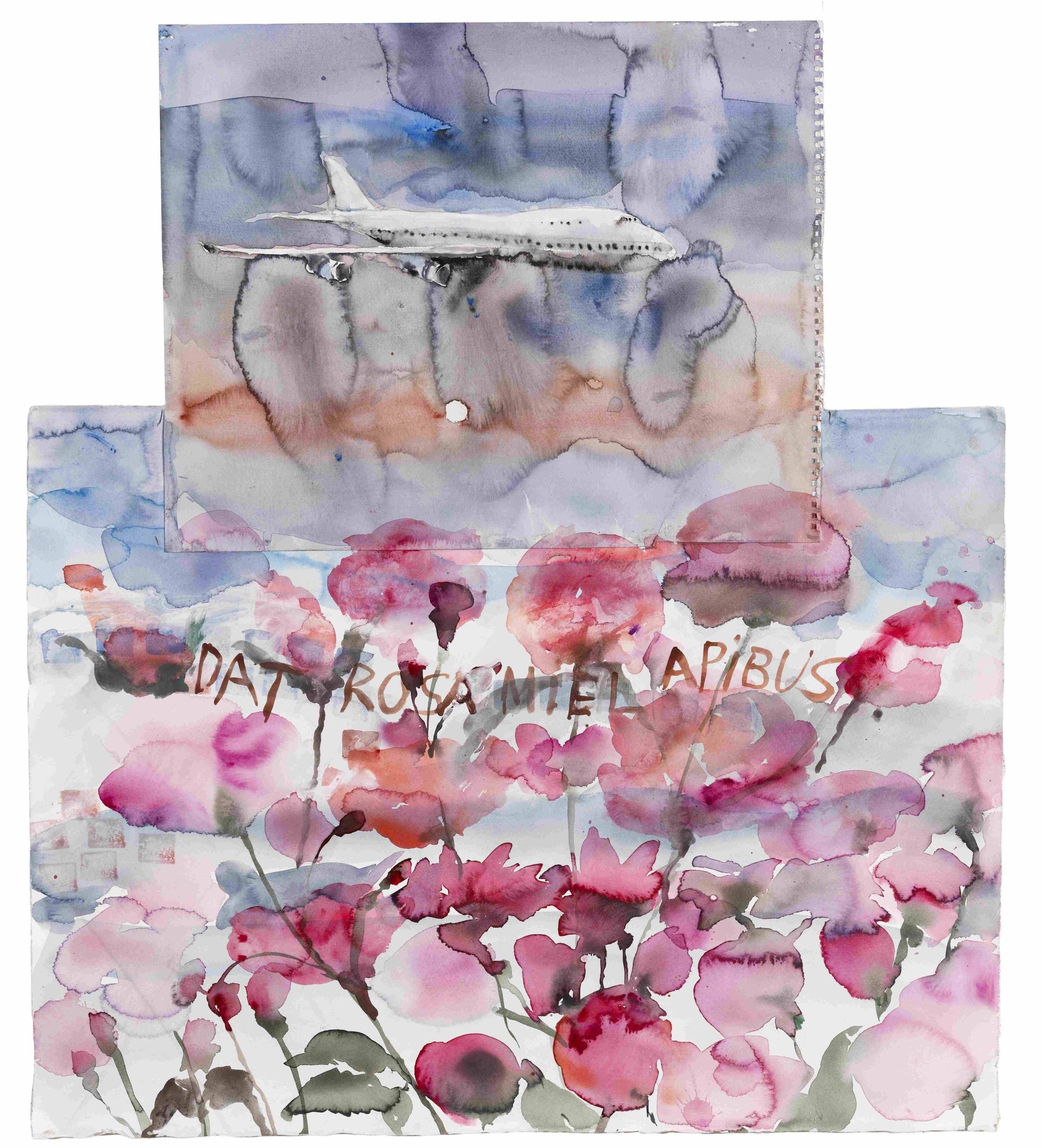 Anselm Kiefer, dat Rosa Miel apibus, akvarel på papir, 2013, © Anselm Kiefer, Courtesy Galerie Bastian, Berlin, Photocredit Georges Poncet, Paris