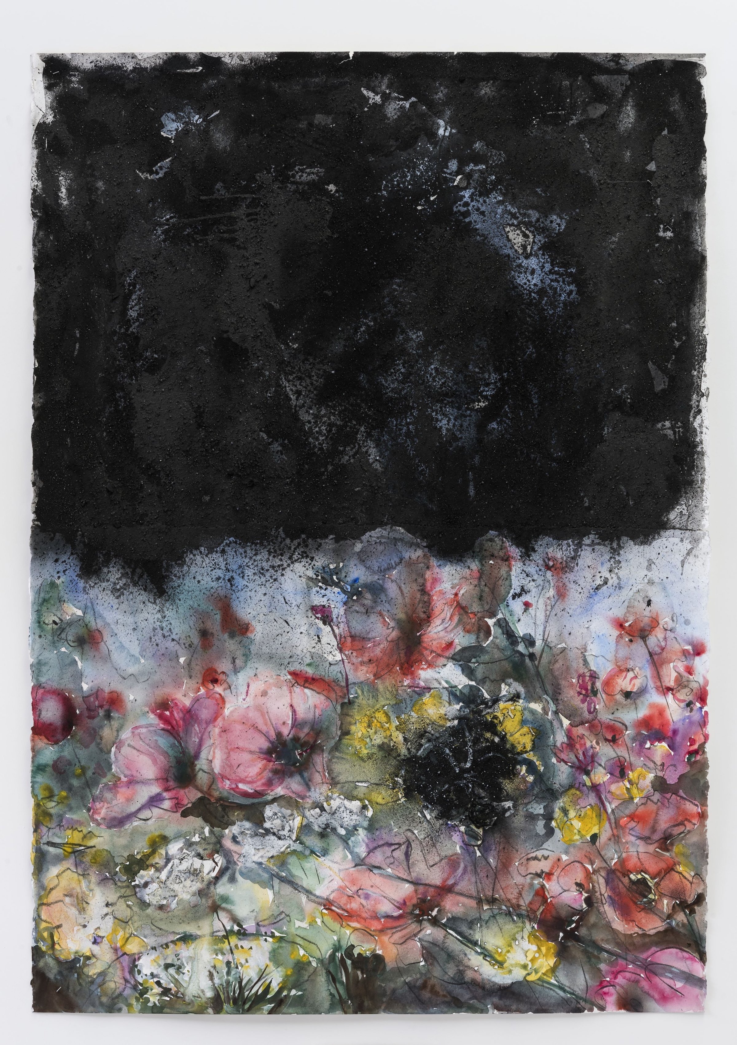 Anselm Kiefer, So die bluomen uz dem grase dringent, Aquarell, Acryl, Kohle auf Papier, 2015, © Anselm Kiefer, Courtesy Galerie Bastian, Berlin, Photocredit Charles Duprat, Paris