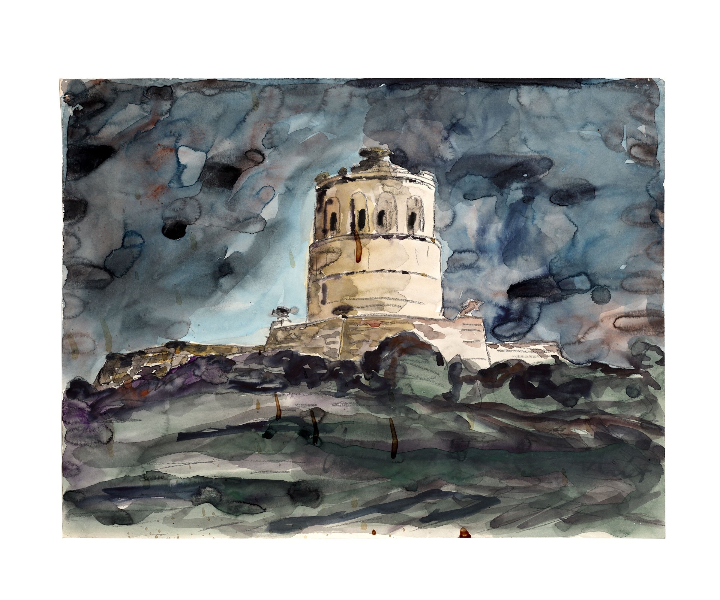 Anselm Kiefer, <i>Til den ukendte maler</i>, akvarel på papir, 1982, © Anselm Kiefer, Photocredit Georges Poncet, Paris