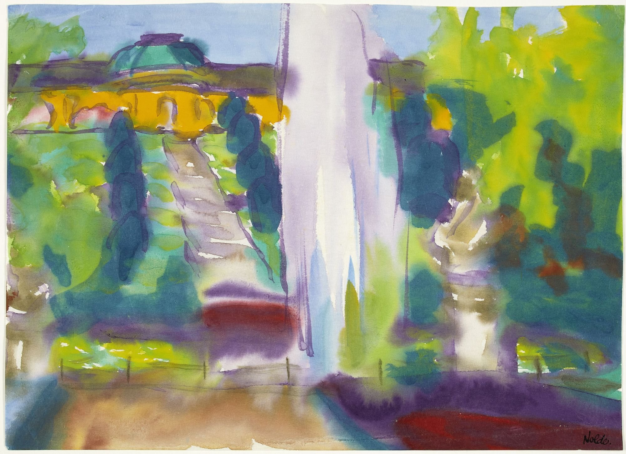 Emil Nolde, Sanssouci, Aquarell, © Nolde Stiftung Seebüll