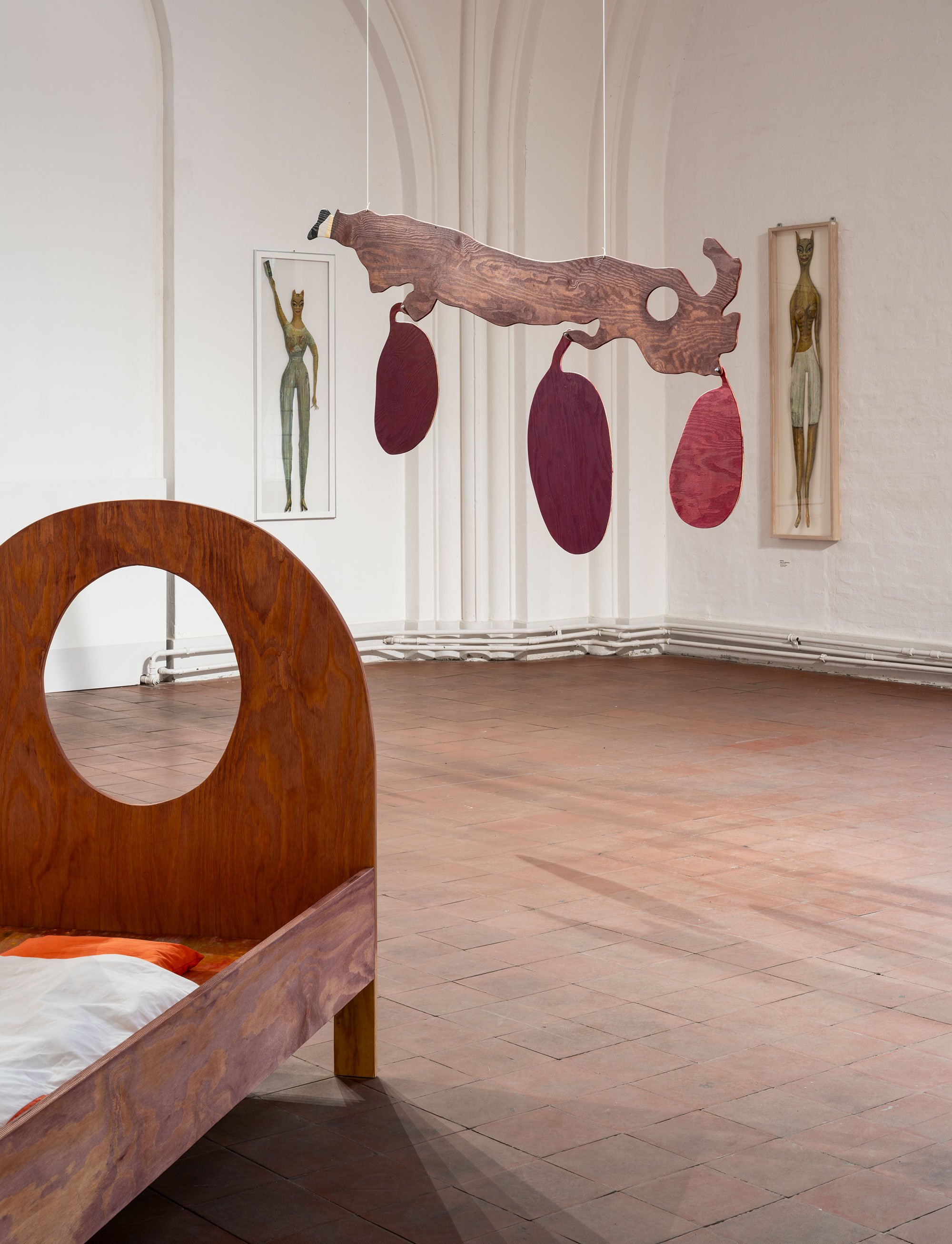 Udstillingsfoto af En sky er en pige er en dreng er en kat Nikolaj Kunsthal. Foto: David Stjernholm