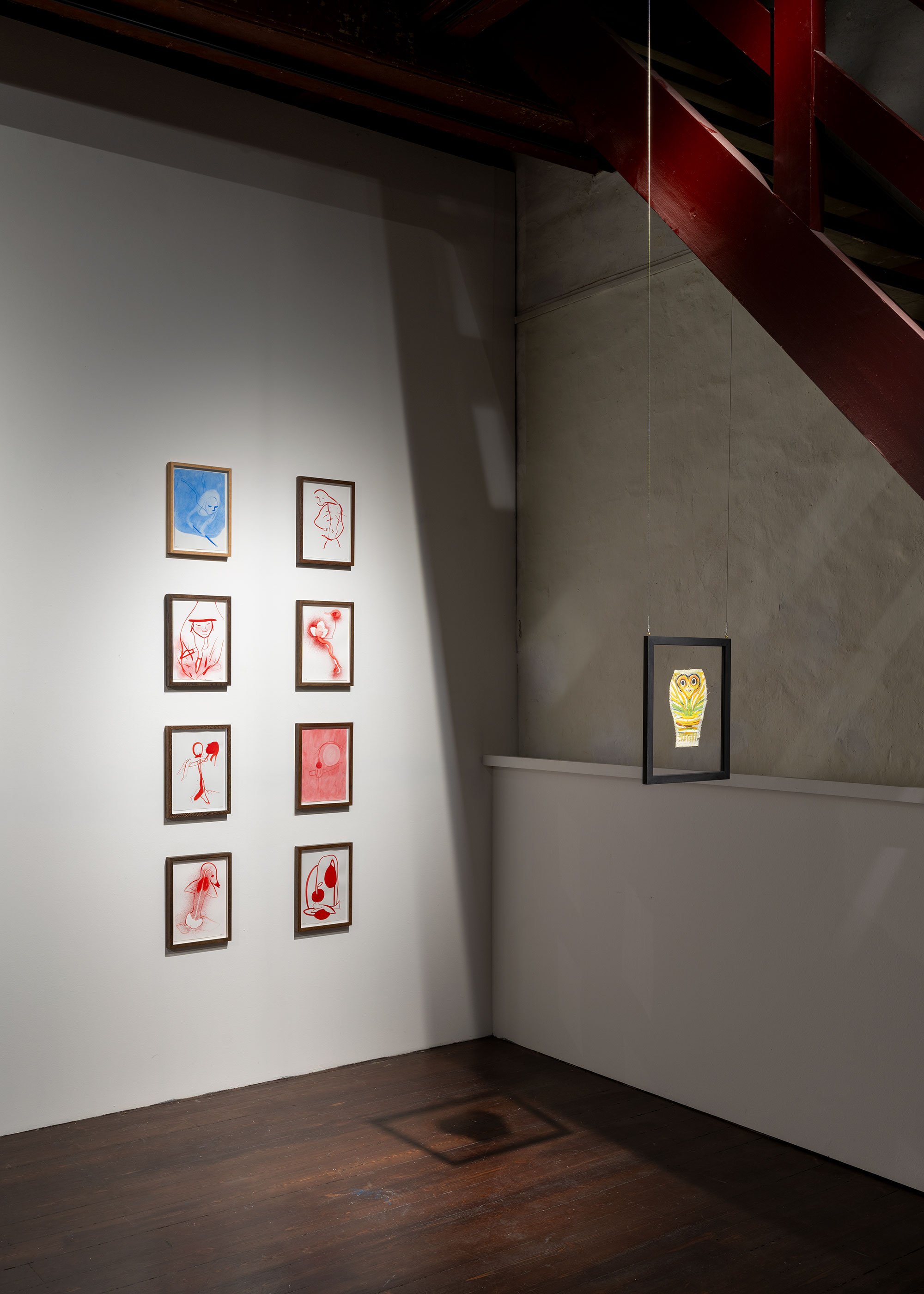 Udstillingsfoto af En sky er en pige er en dreng er en kat Nikolaj Kunsthal. Foto: David Stjernholm