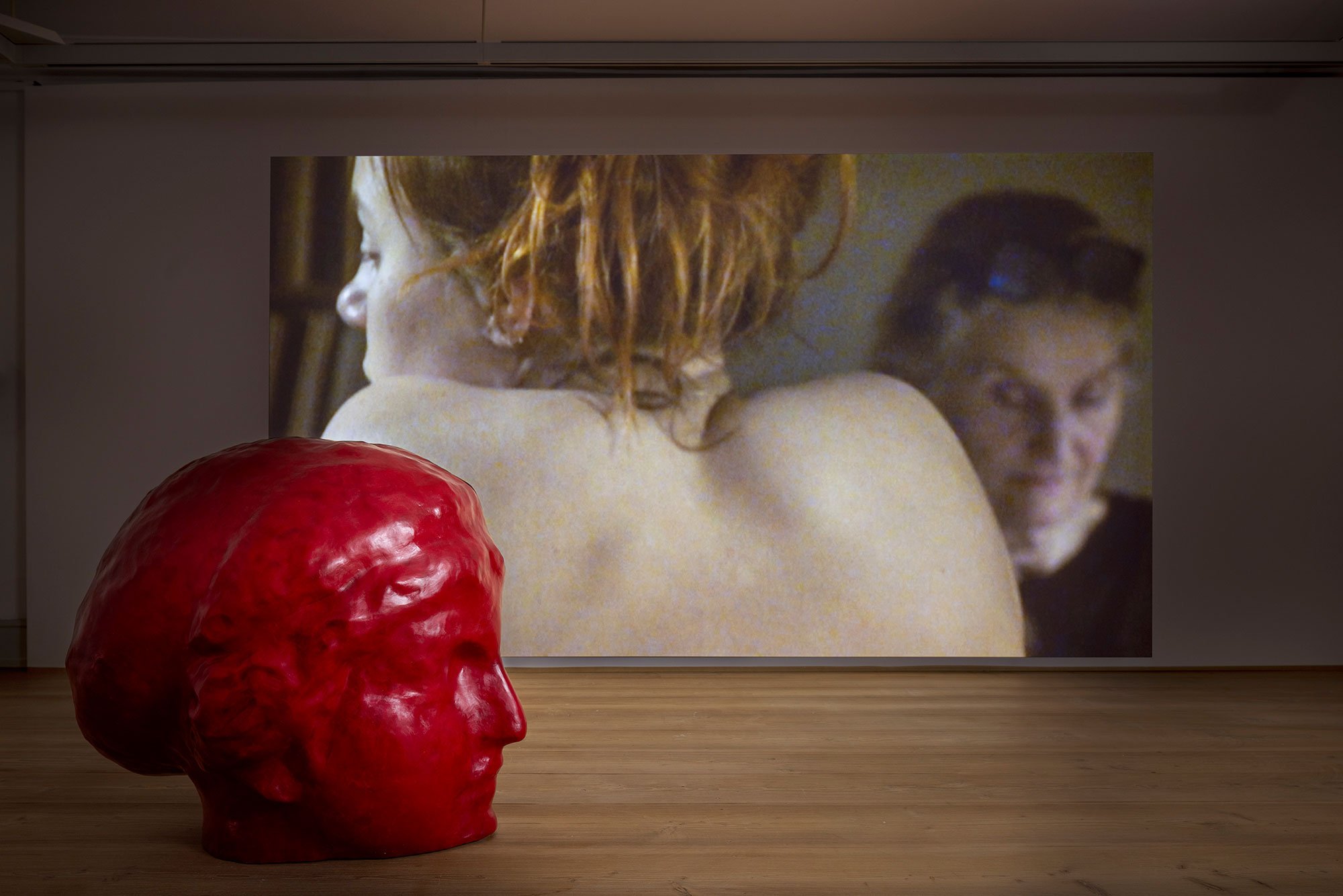 Installationsfoto fra Tina Maria Nielsens udstilling <i>Keep Up the Attitude,</i> 2024. Foto: Jan Søndergaard