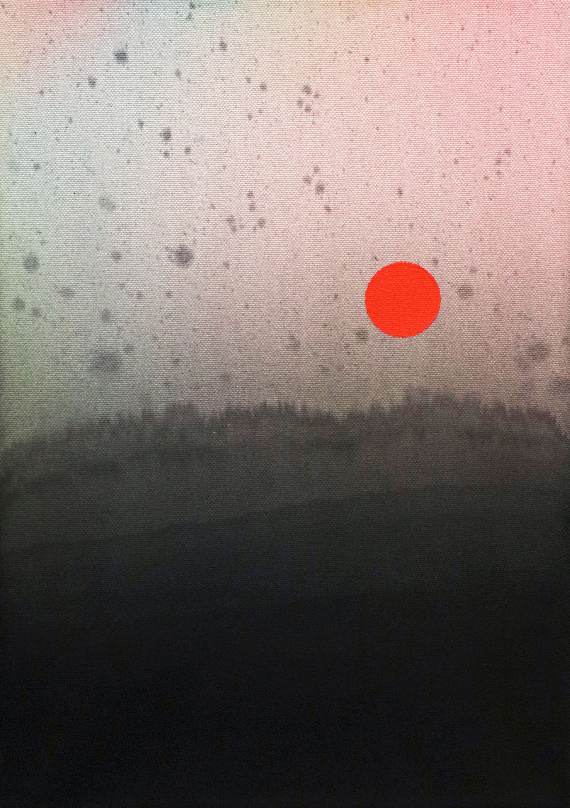 Eske Kath <i> No Title / Landscape III</i>, 2024
Akryl og japansk blæk på lærred. 35 x 25 cm. Foto: Charlotte Fogh Gallery
