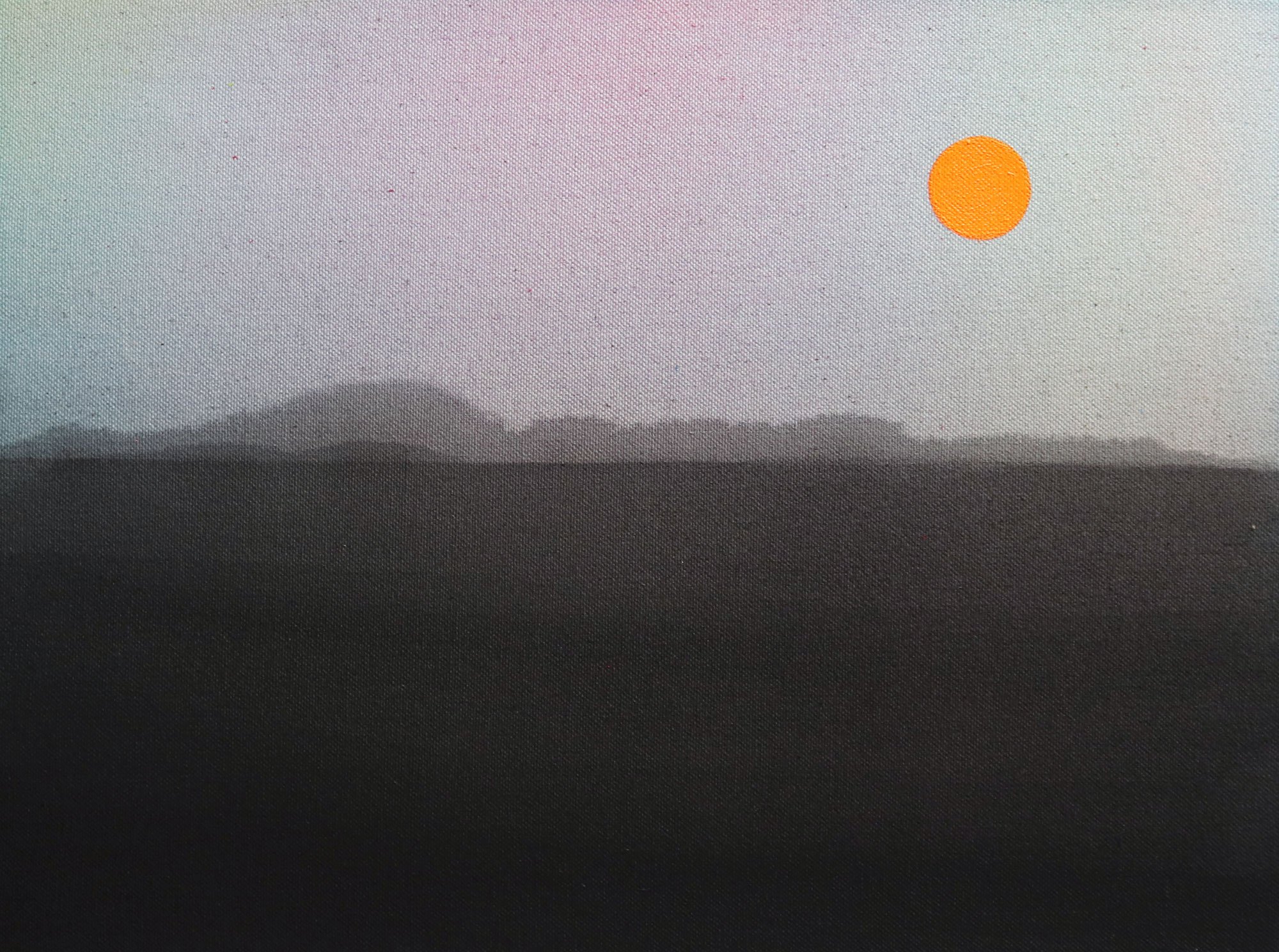 Eske Kath No Title / Landscape V, 2024, Akryl og japansk blæk på lærred, 30 x 40 cm. Foto: Charlotte Fogh Gallery