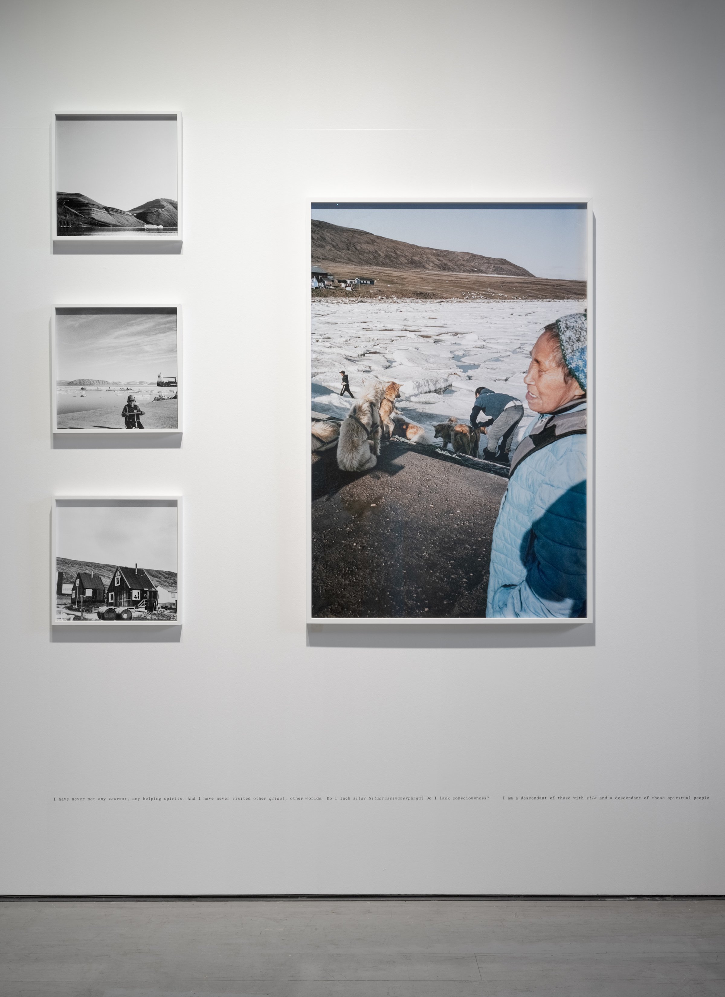Installation view. Rise of the Sunken Sun-Inuuteq Storch-Fotografisk Center. 2025. Photo by David Stjernholm