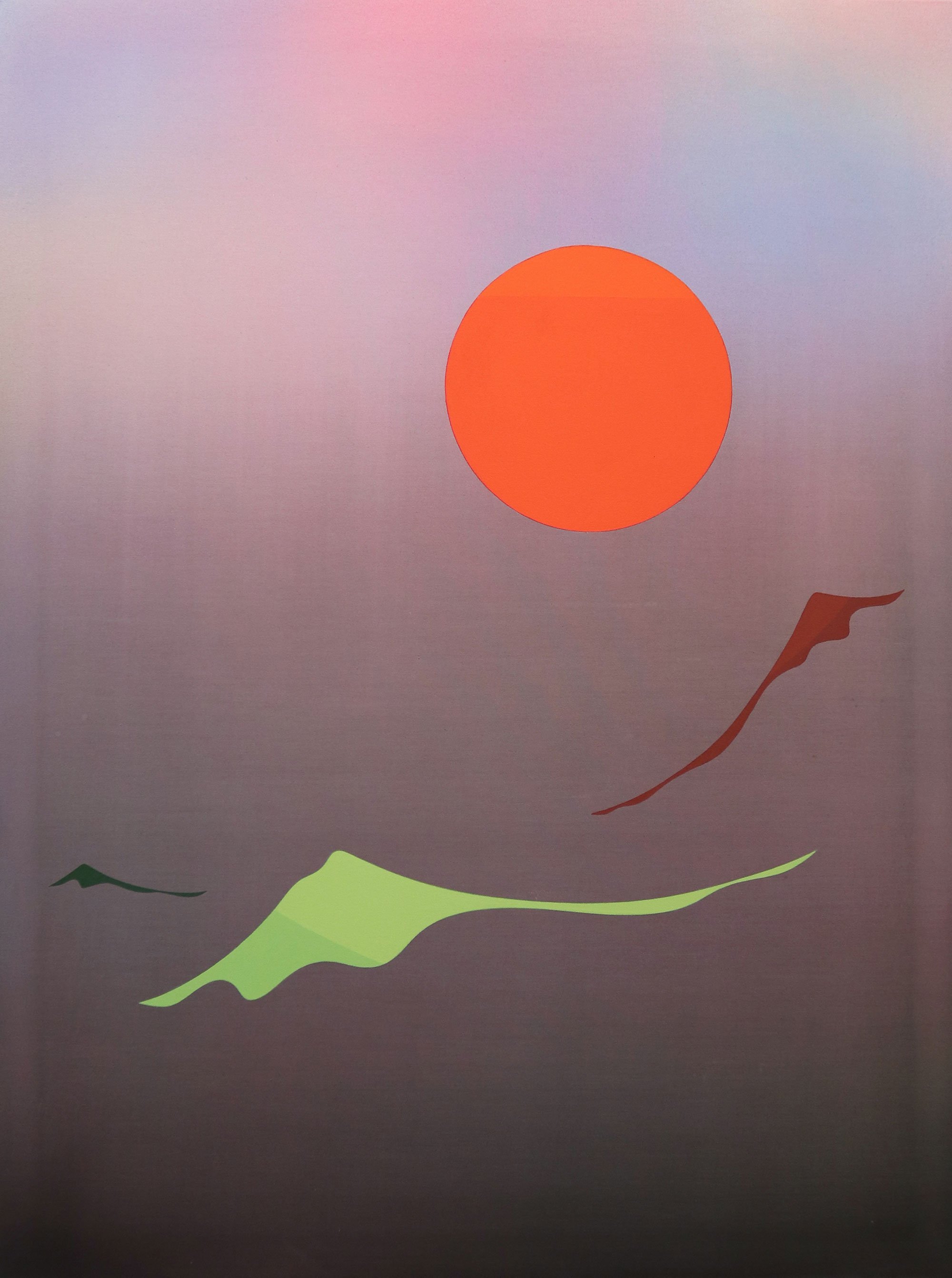 Eske Kath The Redder the Sun Appears II, 2024 Akryl og japansk blæk på lærred 160 x 120 cm. Foto: Charlotte Fogh Gallery