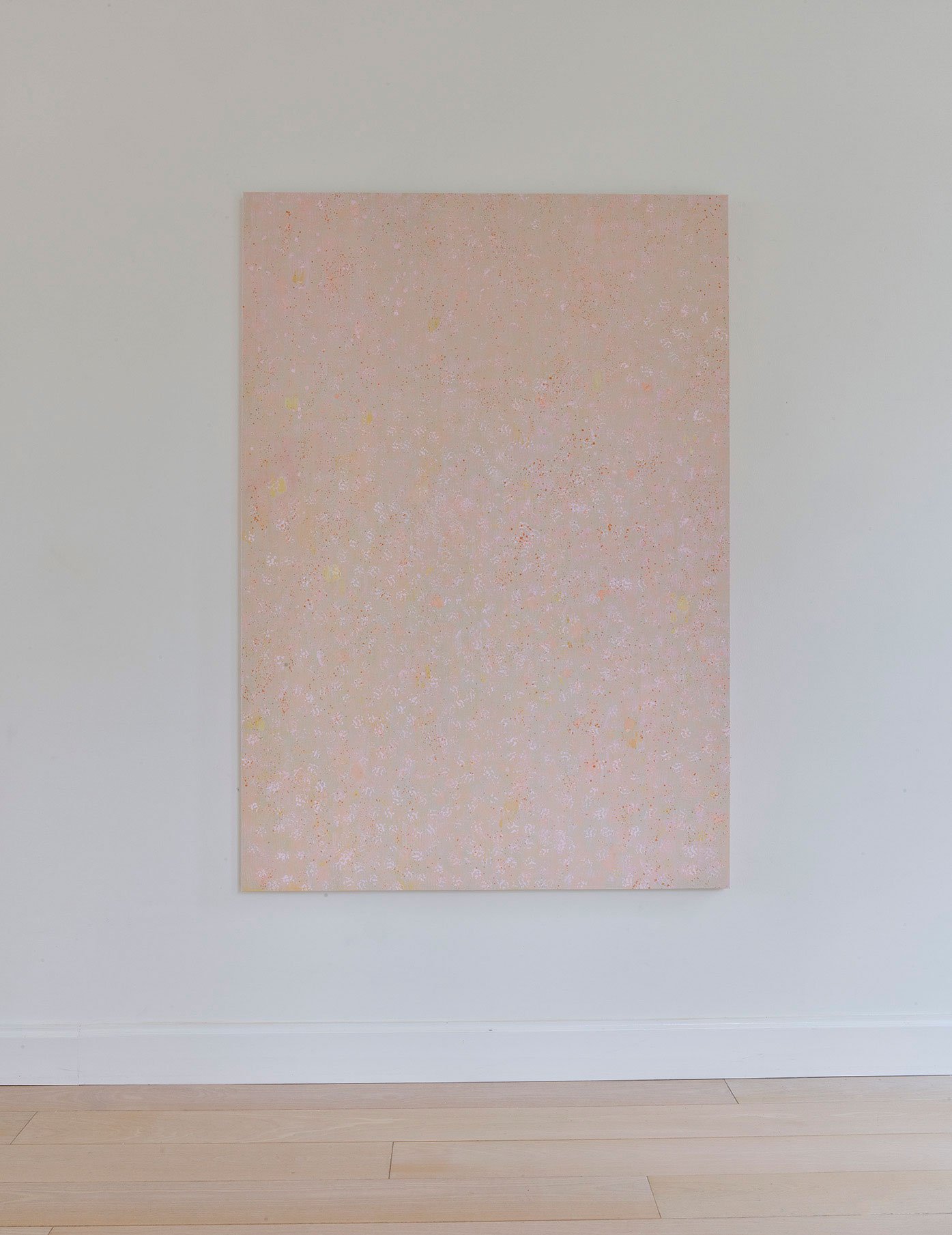 Uden titel (rose) ,-2024,akryl og flashe på lærred, 200x140x4 cm. Foto: Kristine Mengel