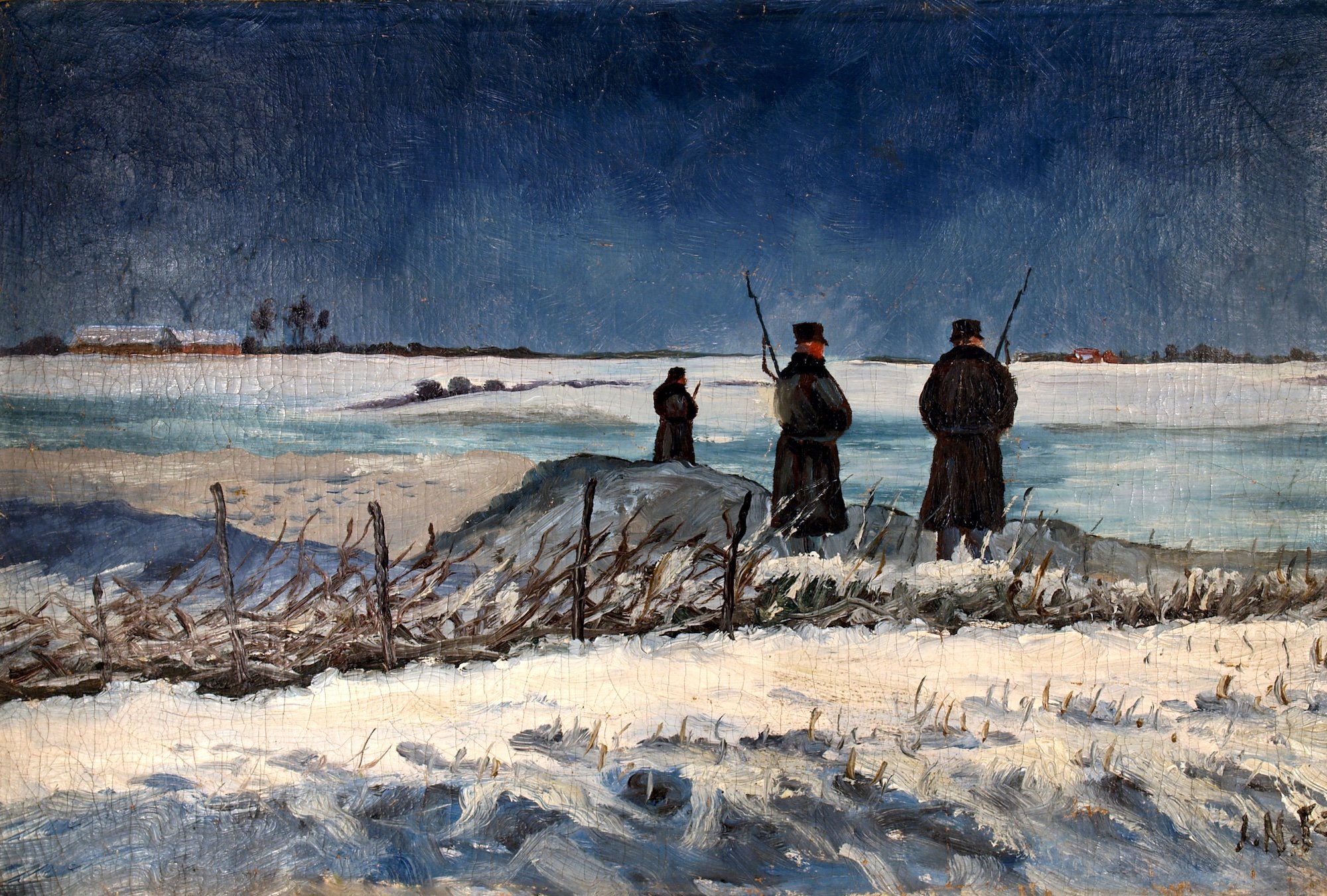 Ukendt Kunstner, <i>Danske soldater på forpost, krigen 1864</i>, udateret. Foto: Museum Sønderjylland