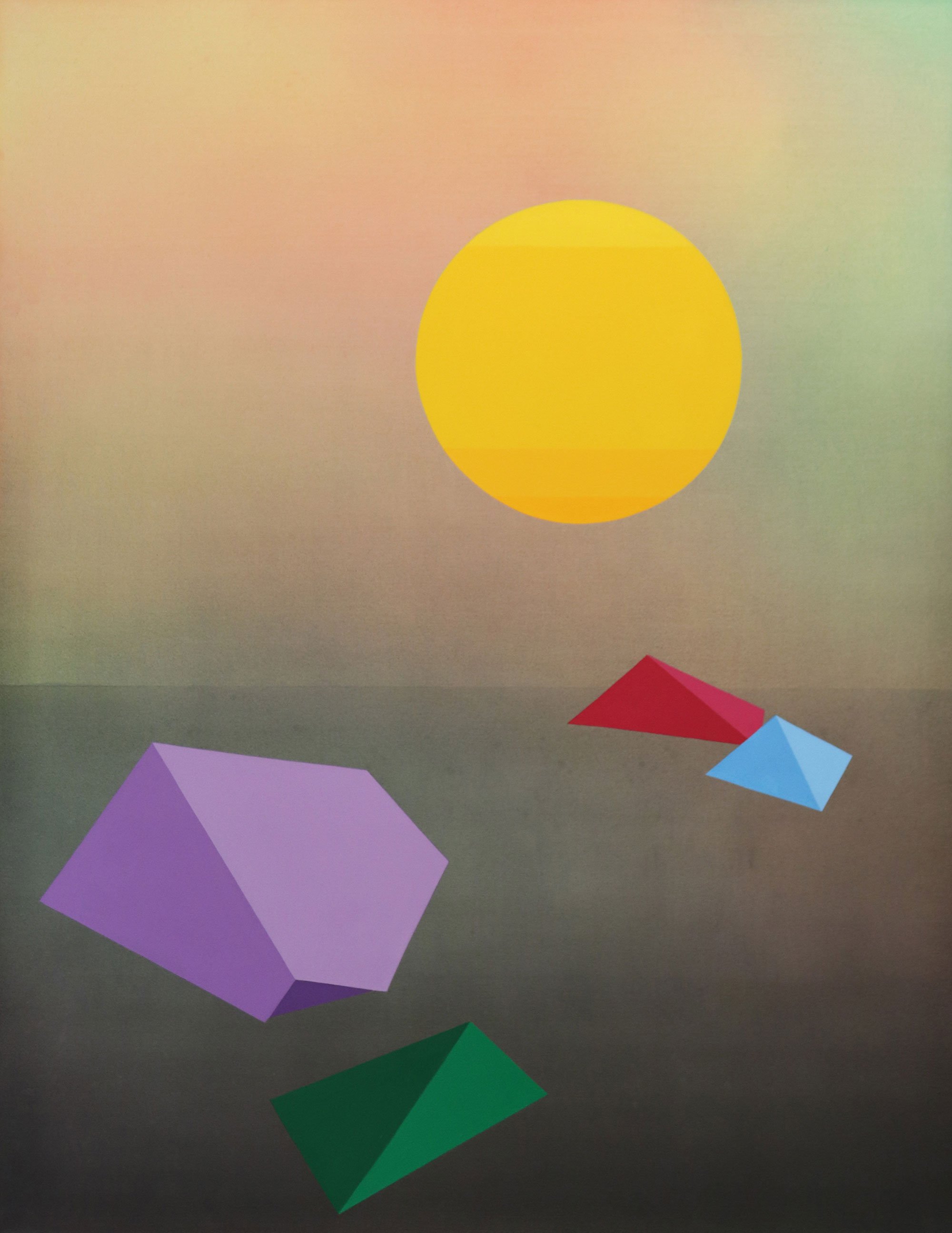 Eske Kath. <i>Vanishing Point I</i>, 2024, Akryl og japansk blæk på lærred., 180 x 140 cm. Foto: Charlotte Fogh Gallery

