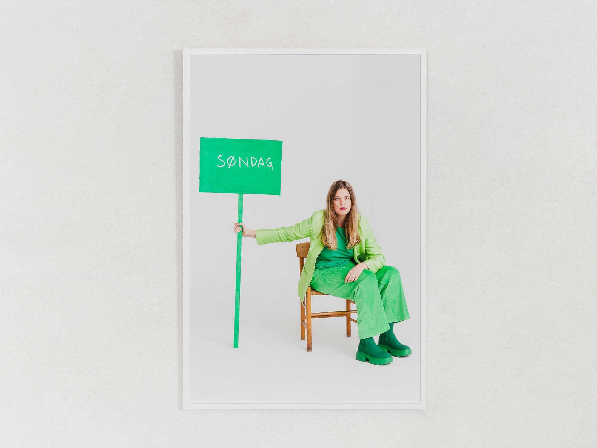 Julie Nyman <i>Vi er stolte ordblinde</i> 2024. 90 X 60 cm. Foto: Paula Duvå