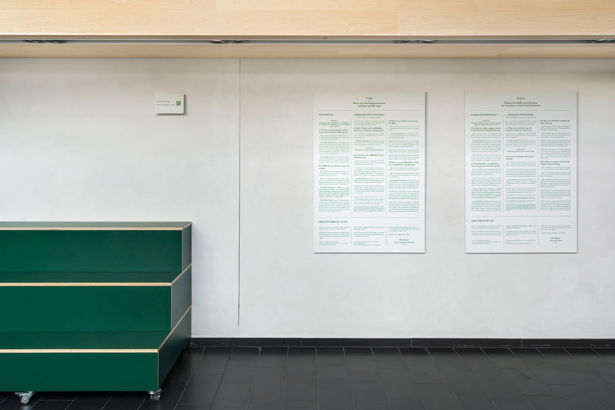 Udstillingsfoto fra <i>Vi er stolte ordblinde</i> fra 2024. Foto: Julie Nymann web