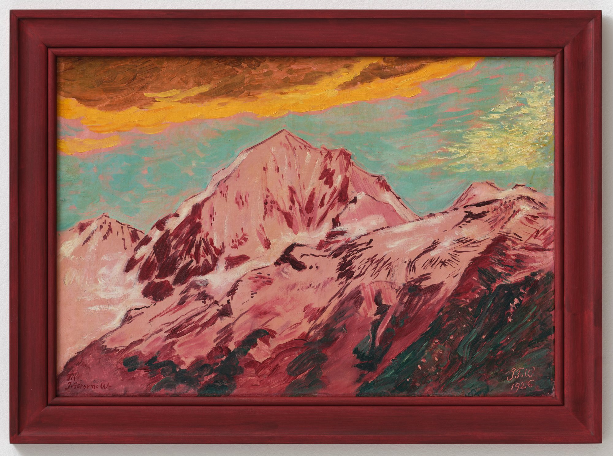 J.F. Willumsen, <i>Bjergtinder</i>, Schweiz, 1926. Foto: Anders Sune Berg