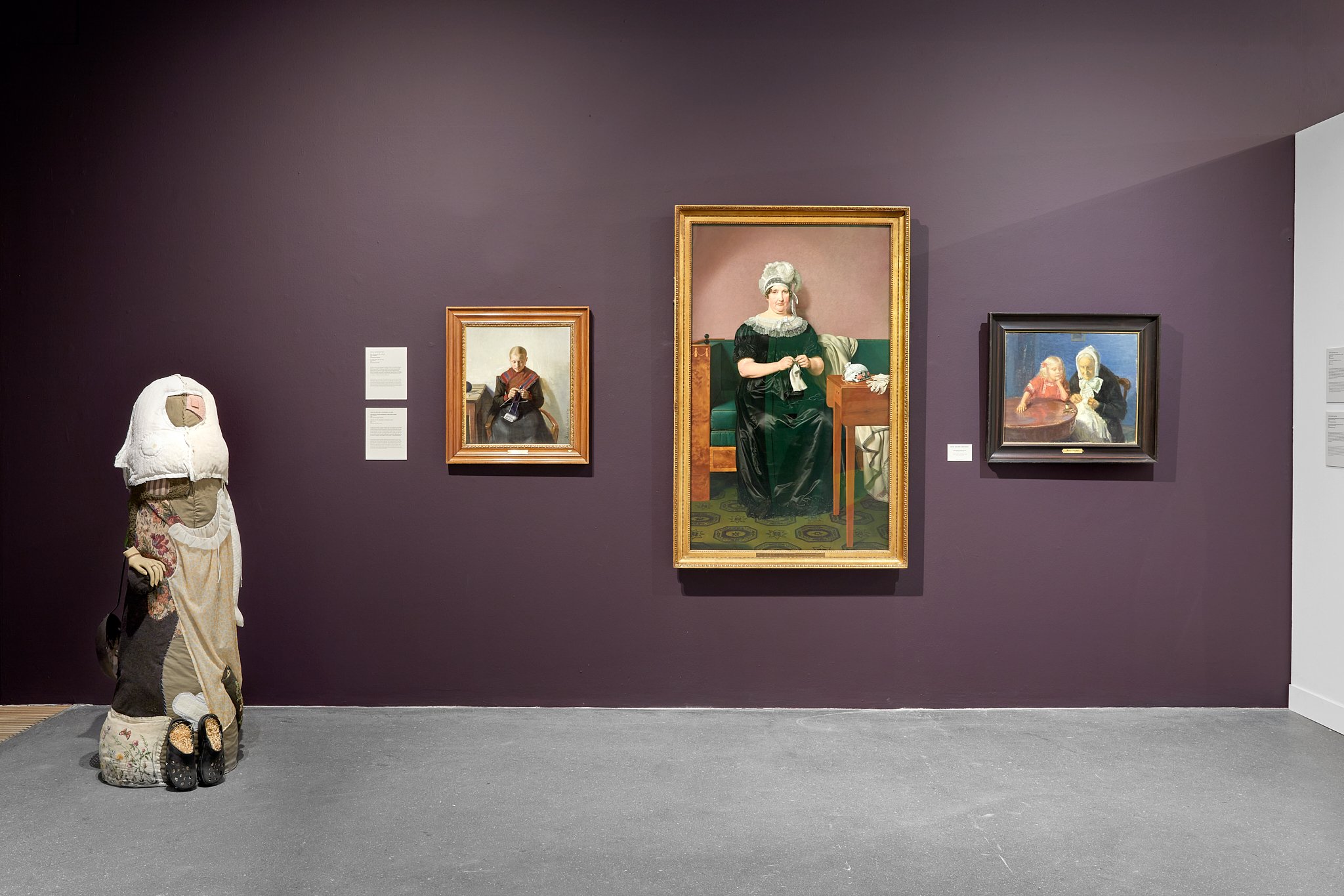 Nål &amp; Tråd på Sorø Kunstmuseum. Værker af Bank &amp; Rau, Michael Ancher, C.W. Eckersberg og Anna Ancher. Foto Jenny Sundby