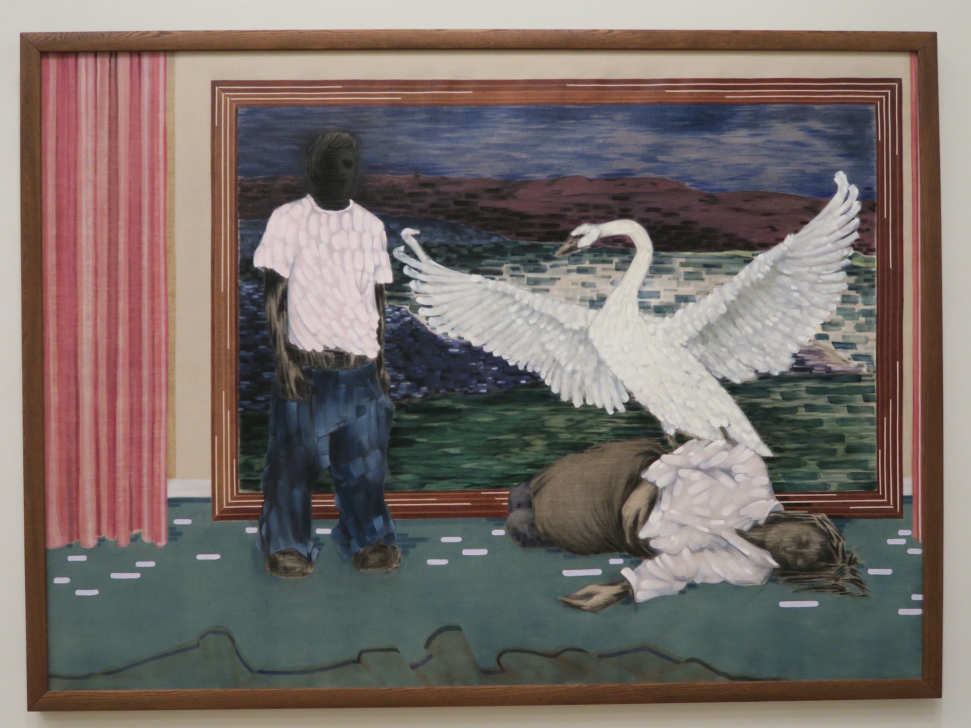 Crispin Gurholt, <i>Vild svane</i> (2024), olie på lærred.