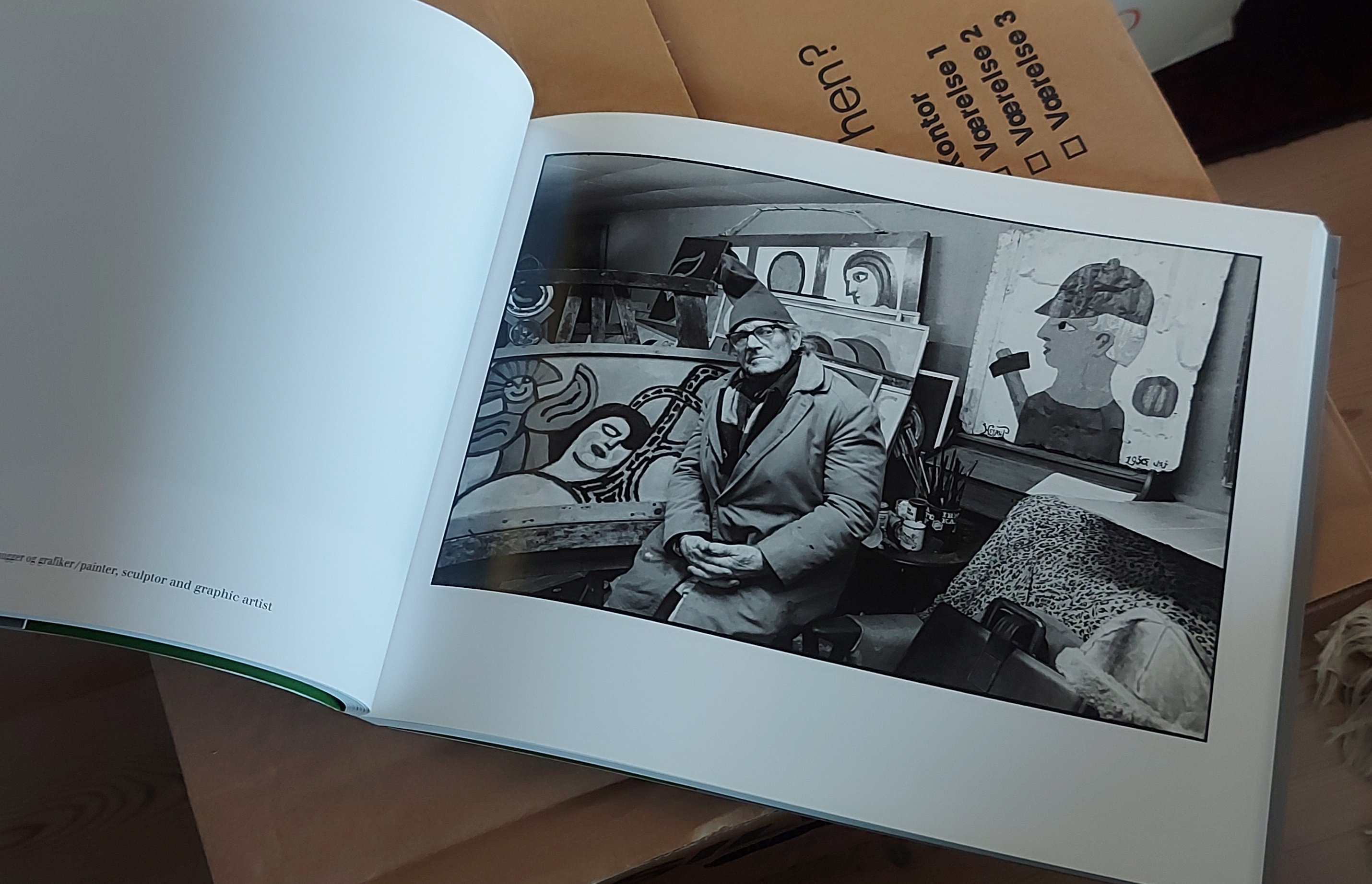 Portræt af Henry Heerup. Fra Jiro Mochizuki: <i>På finansloven – portrætter af danske kunstnere på livsvarig ydelse</i>. 