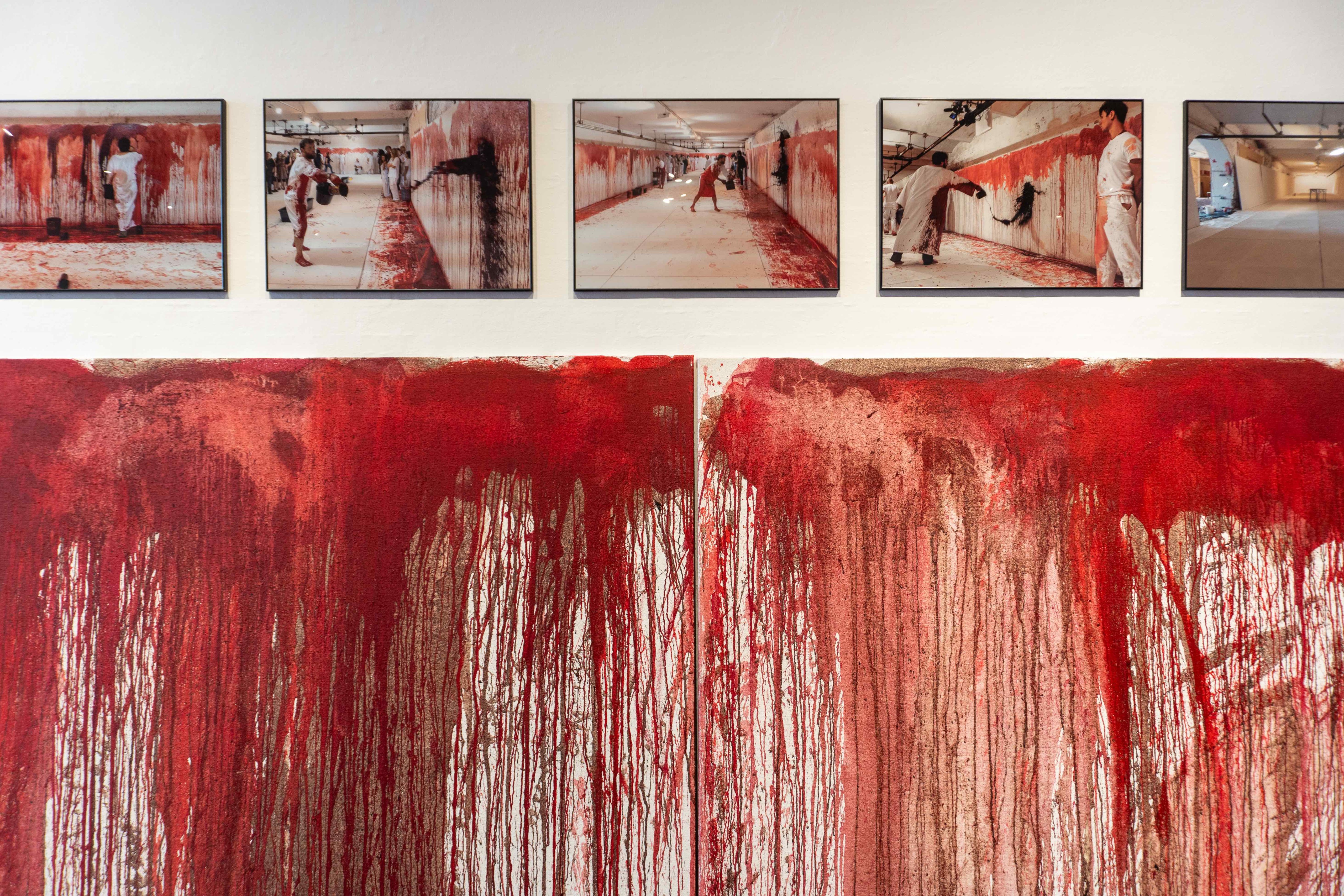 Fra udstillingen med Hermann Nitsch på Museum Jorn. Foto: Museum Jorn.