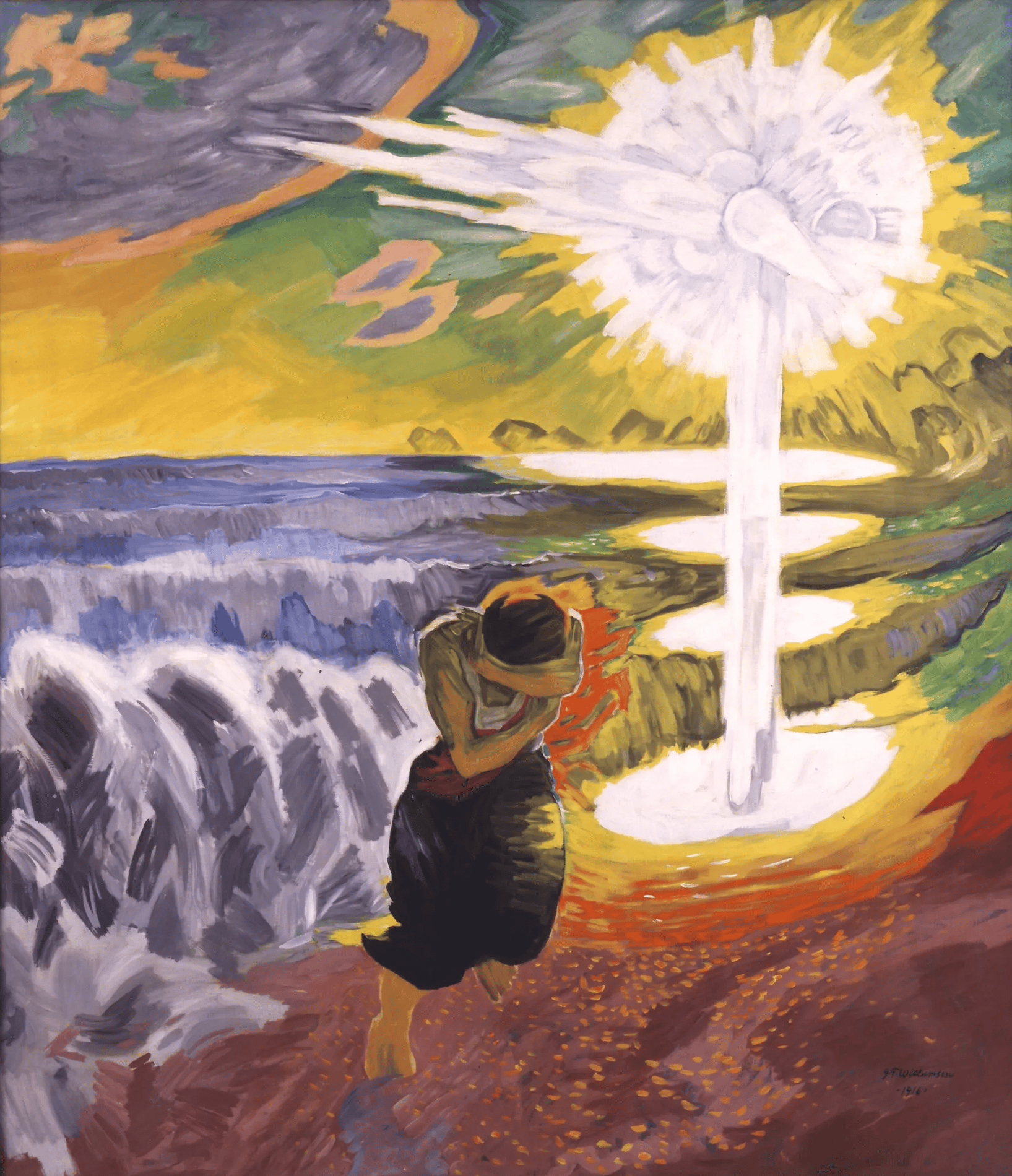 J.F. Willumsen: <i>Naturskræk. Efter stormen nr. 2</i>, 1916. Olie på lærred, 194 x 169 cm. Willumsens Museum.