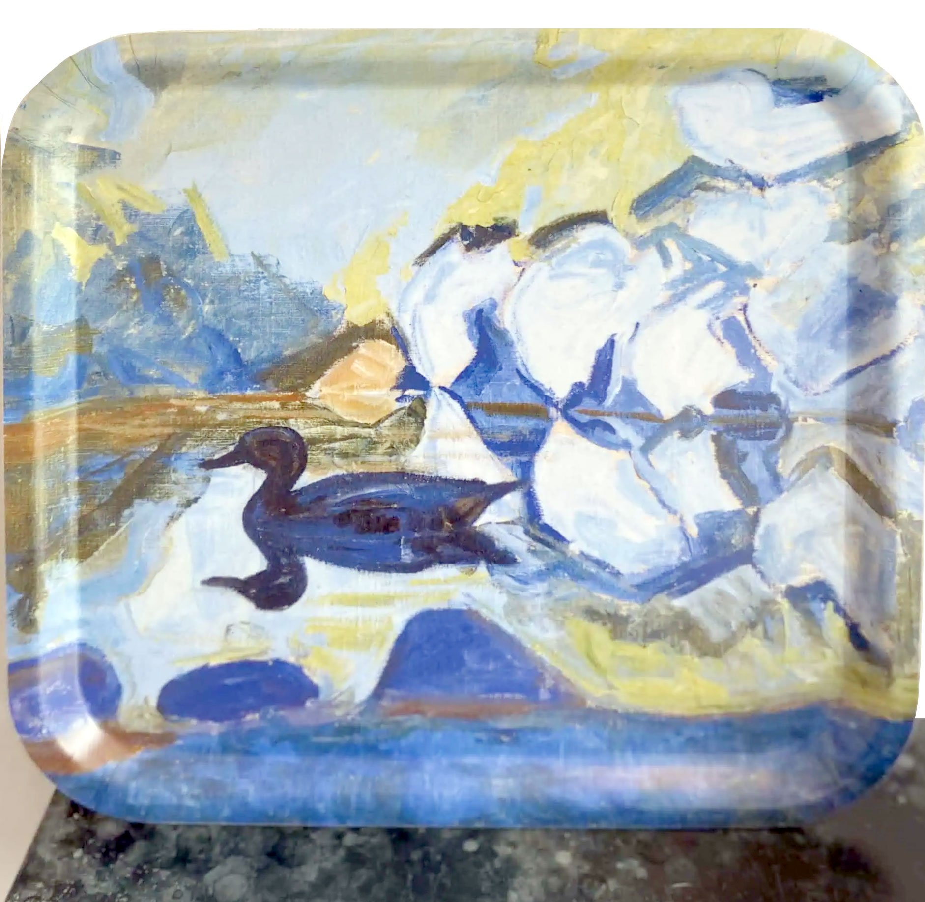 Johannes Larsen, <i>Krikand i et vandhul</i>, Bakke, kan købes hos Johannes Larsen Museet