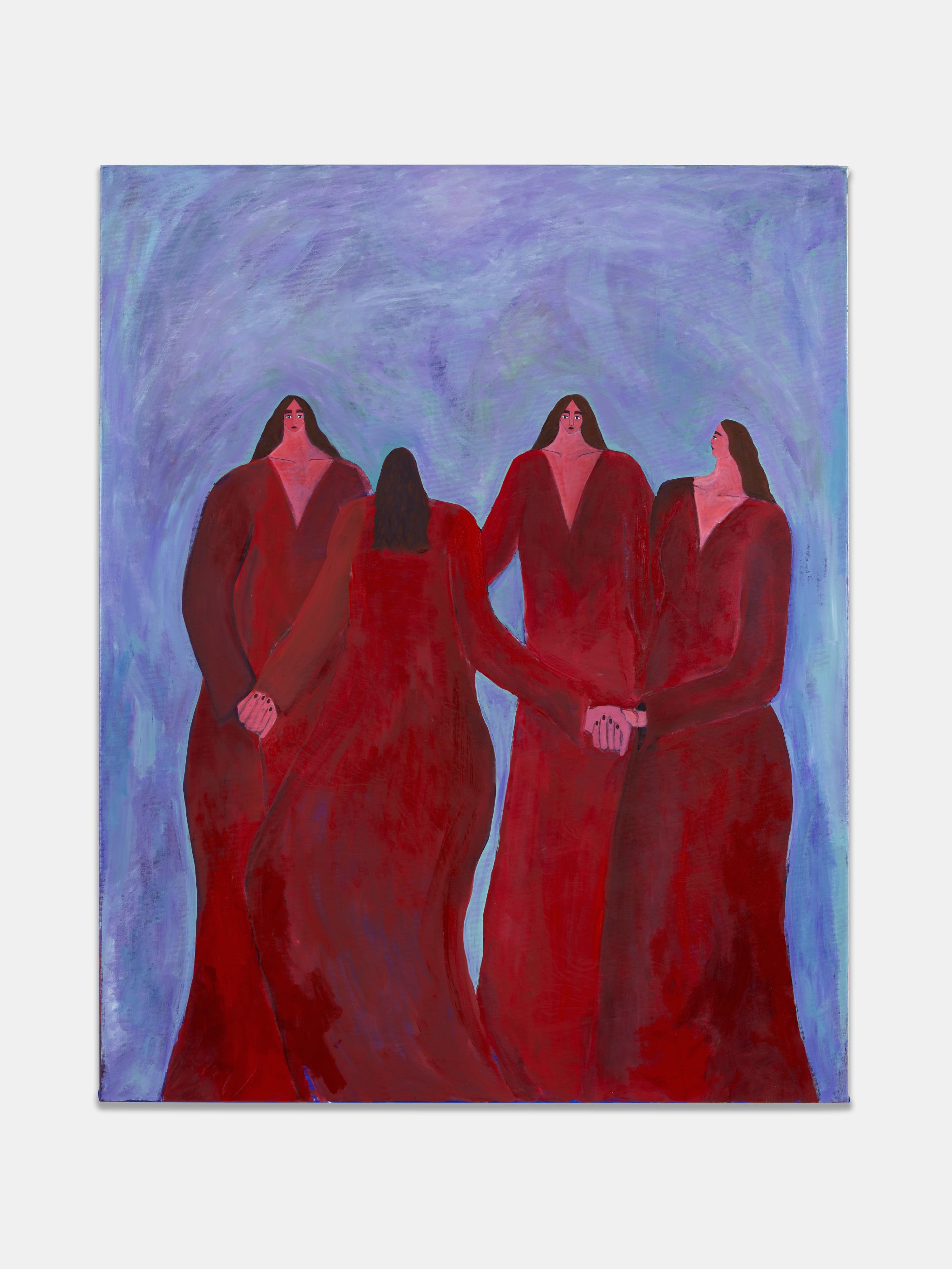 Ida Thorhauge, <i>Togetherness</i> 2024. Olie på lærred 75 x 60 cm. Foto: Malle Madsen