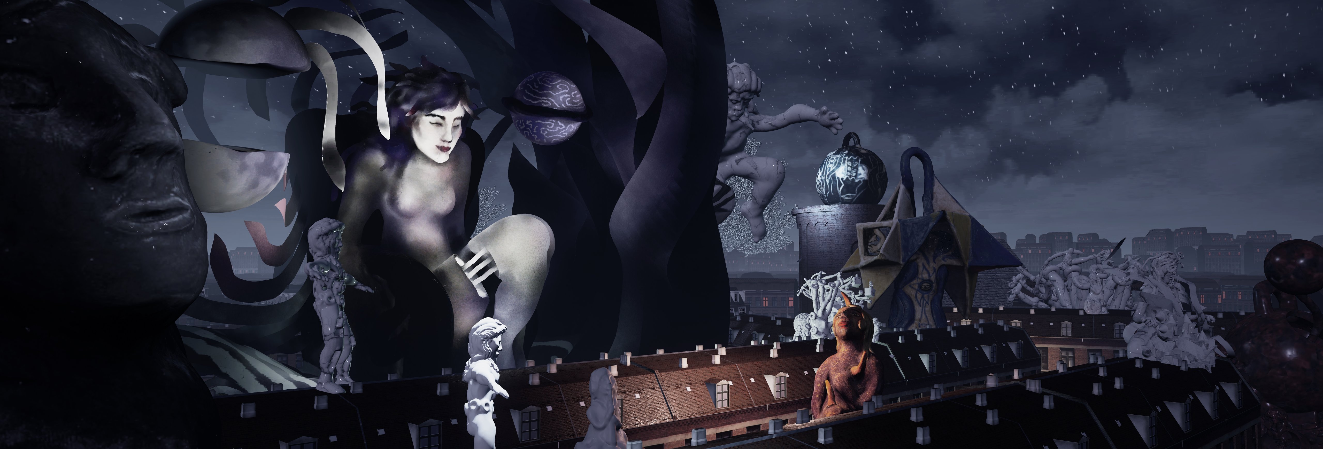 Ida Kvetny: Still billede fra VR-værket<em> Gaze</em>, 2018.