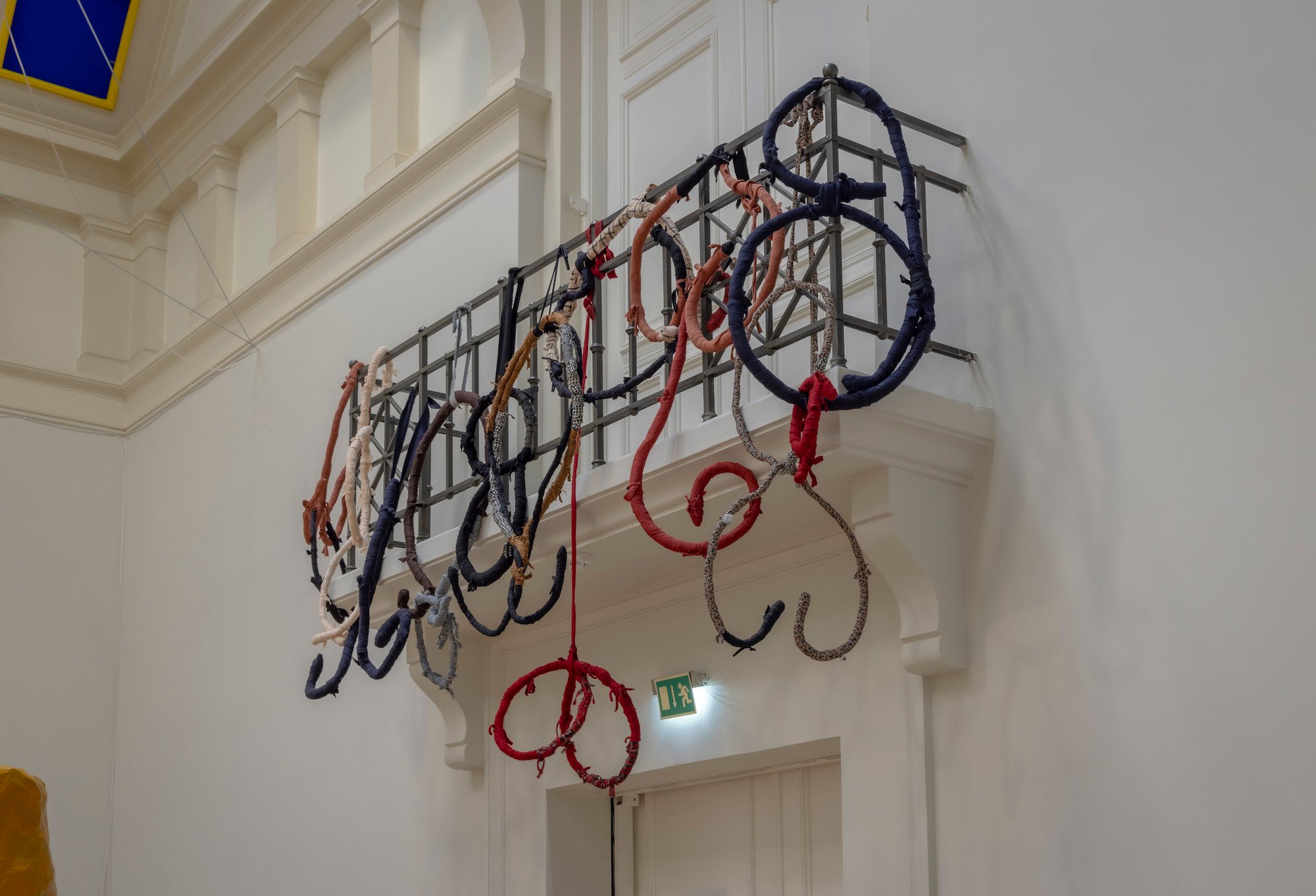 Milena Bonifacini, <i>Vikleværker</i>, tekstil. 2022, Det Fynske Kunstakademi Odense. Foto: Malle Madsen