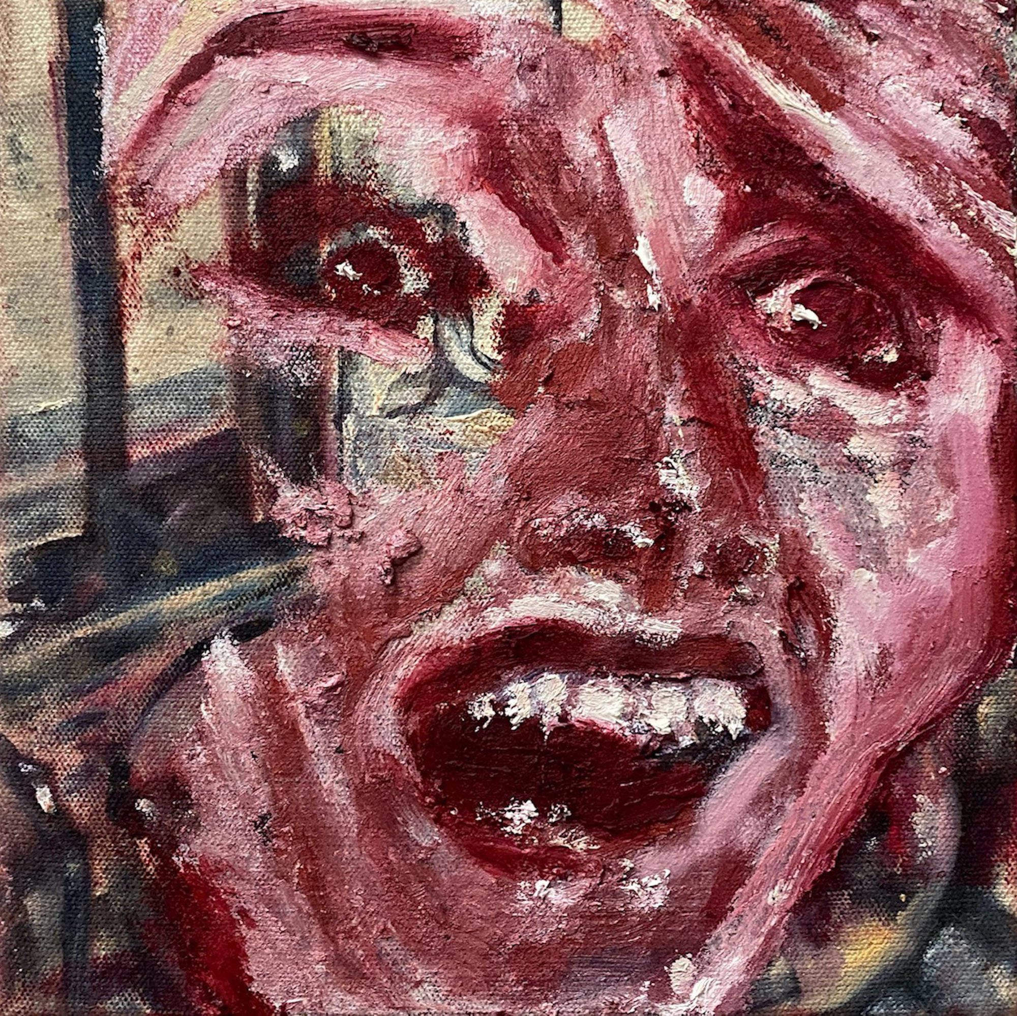 Anna Sofie Jespersen, Greg, 2024, oil on canvas, 23 x 23 cm. Foto: Hans Alf Gallery.